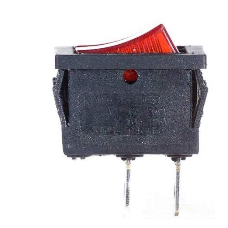 Переключатель KCD7 1-клавишный красный с подсветкой АскоУкрем цена 26грн - фотография 2