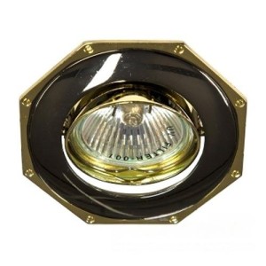 Світильник точковий 305T чорний-золото  (MR16 точковий світильник) Feron