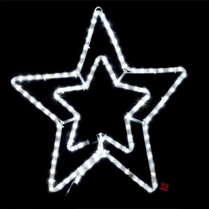 Гірлянда DELUX MOTIF Star (зірка) 0.54м біла ІР44