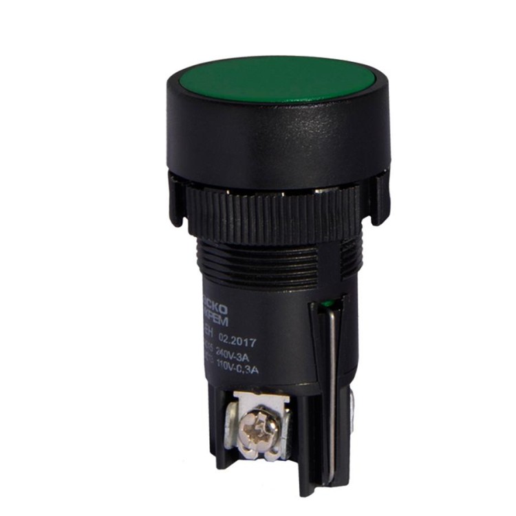 Кнопка XB2-ЕH135 1NO+1NC зелена з фіксацією АскоУкрем ціна 36грн - фотографія 2