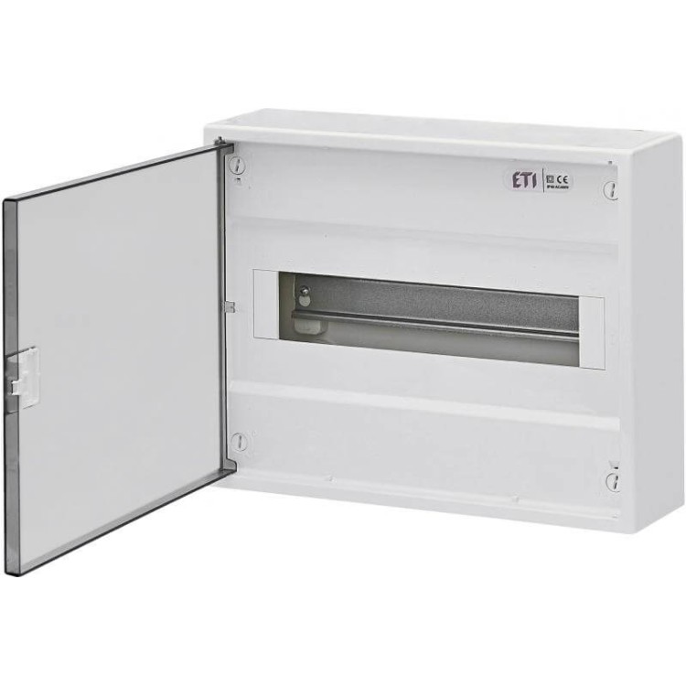 Однорядный наружный электрощиток ETI 001100243 ACT 12 PO 12+2 с белой дверцей цена 540грн - фотография 2