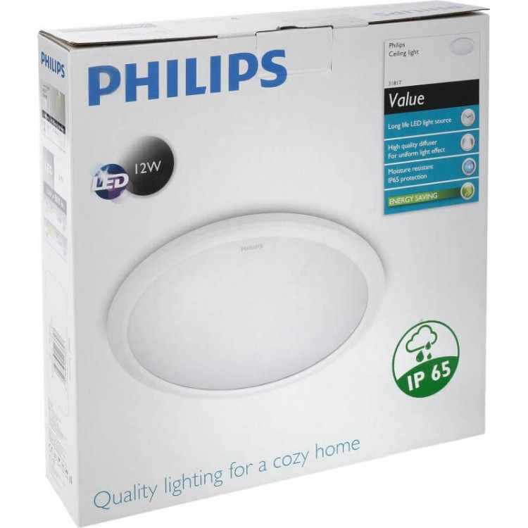 Потолочный светильник Philips 915004489401 31817 LED 12Вт 6500K IP65 White цена 599грн - фотография 2