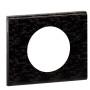 Однопостовая кожанная рамка Legrand Celiane (069451) (черный пиксель)
