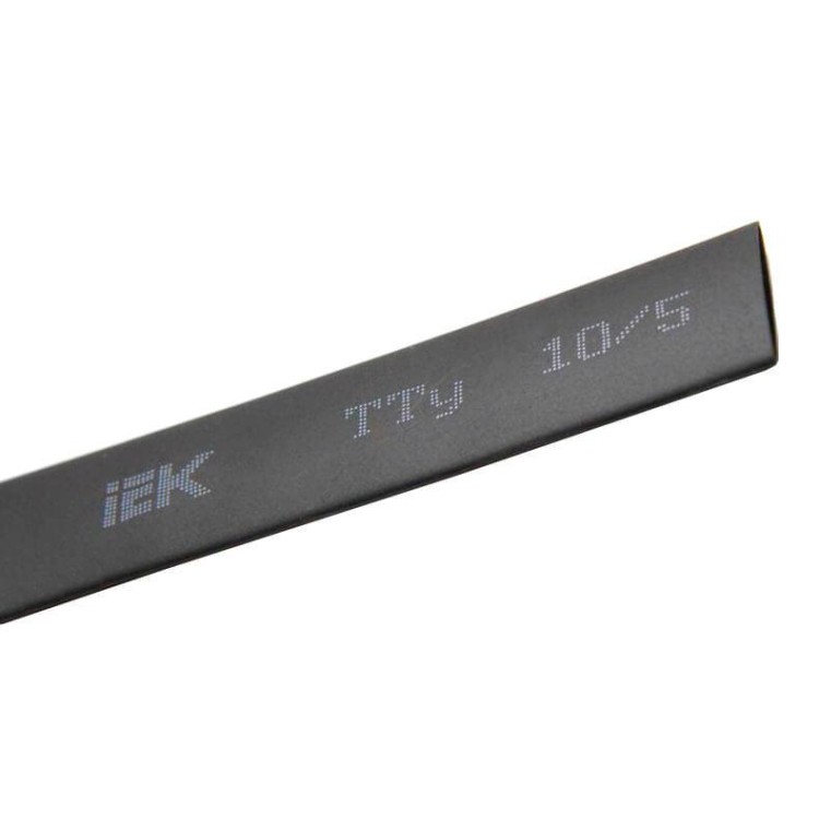Чорна термозбіжна трубка IEK UDRS-D10-100-K02 ТТУ 10/5 (100м/рол)