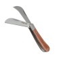 Складной нож для электрика с фиксацией лезвий в двух положениях Stanley 70мм (деревянная рукоятка)