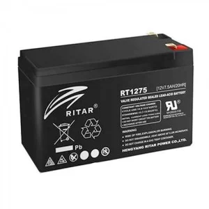 Акумуляторна батарея RT1275B 12V 7,5 Ah AGM чорний RITAR