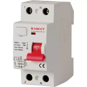 Диференціальний вимикач e.rccb.pro.2.16.30 2p 16А 30 мА E-next