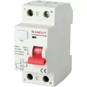 Диференціальний вимикач e.rccb.pro.2.40.30 2p 40А 30 мА E-next