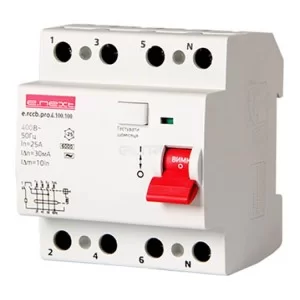 Диференціальний вимикач e.rccb.pro.4.100.100 4p 100А 100 мА  E-next