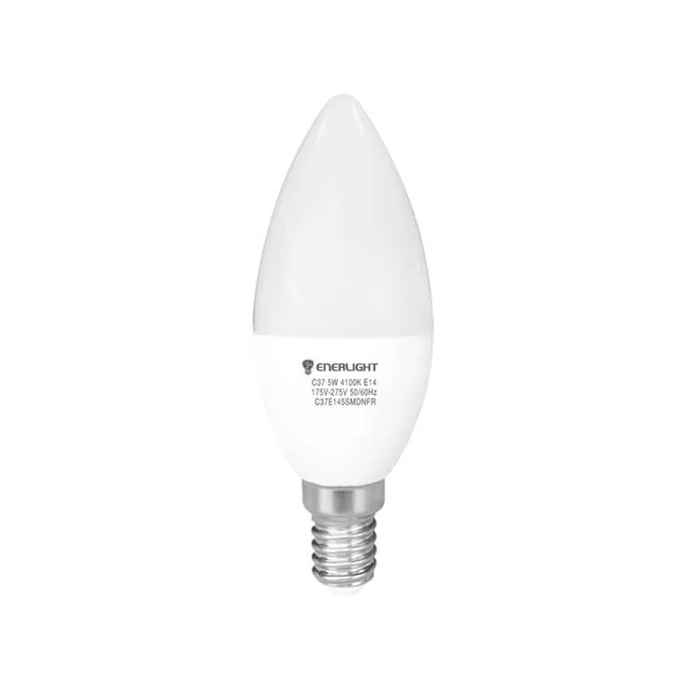 Лампа світлодіодна С37 5Вт 4100K E14 ENERLIGHT