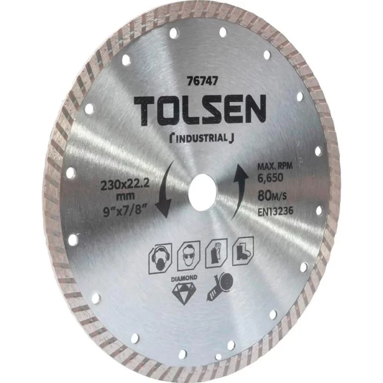 Алмазный турбо диск Tolsen (76747) 230х22.2х10мм «Профи»