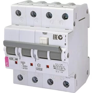 Диференційний автомат ETI 002174421 KZS-4M 3p+N з 6/0.1 тип A (6kA)