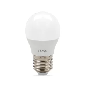 Лампа светодиодная шар G45 4W Е27 2700K LB-380 Feron