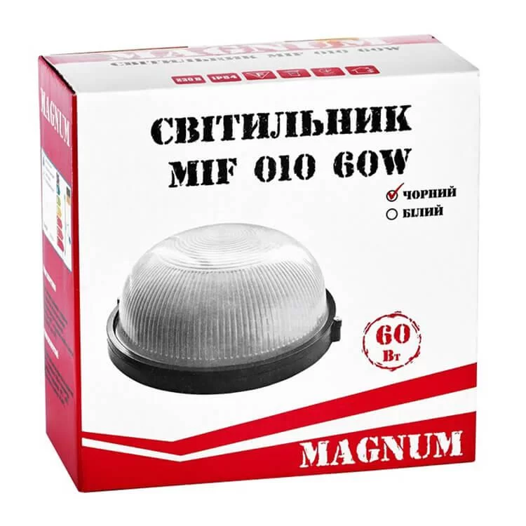 Світильник MIF 010 60W круг чорний Magnum ціна 130грн - фотографія 2