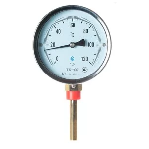 Термометр биметаллический ТБ-100-50 (0... 120)-1,5-Г Стеклоприбор