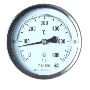 Термометр биметаллический ТБ-100-50 (0... 600)-1,5-О Стеклоприбор