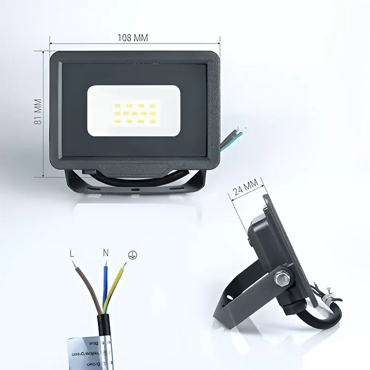 в продаже Светодиодный прожектор BIOM 10W S5-SMD-10-Slim 6200К 220V IP65 (00-00014576) - фото 3