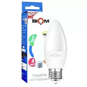 Свiтлодiодна лампа Biom BT-547 C37 4W E27 3000К матова (00-00001421)