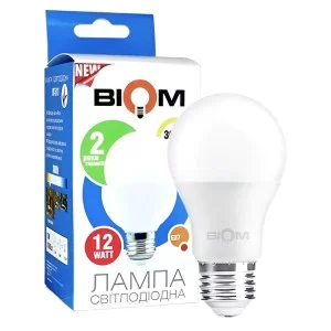 Светодиодная лампа Biom BT-511 A60 12W E27 3000К матовая (00-00001431)