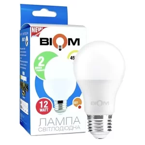 Свiтлодiодна лампа Biom BT-512 A60 12W E27 4500К матова (00-00001432)