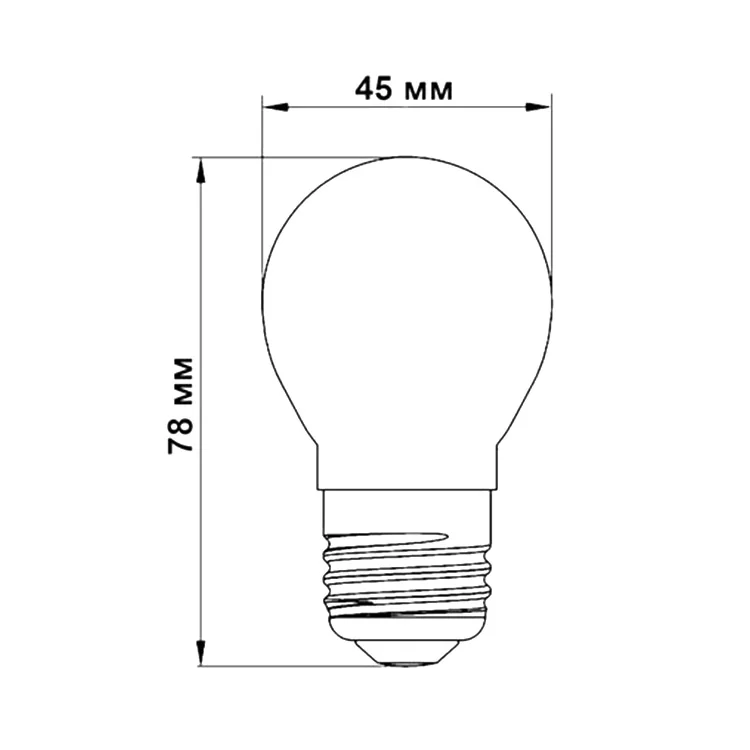 Свiтлодiодна лампа Biom FL-301 G45 4W E27 2800K (00-00001242) відгуки - зображення 5