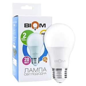 Светодиодная лампа Biom BT-520 A80 20W E27 4500К матовая (00-00014104)
