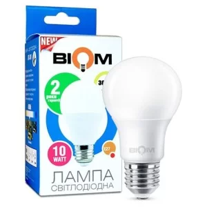 Светодиодная лампа Biom BT-610 A60 10W E27 6400К матовая (00-00021742)