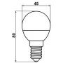 Свiтлодiодна лампа Biom BT-565 G45 7W E14 3000К матова (00-00001419)