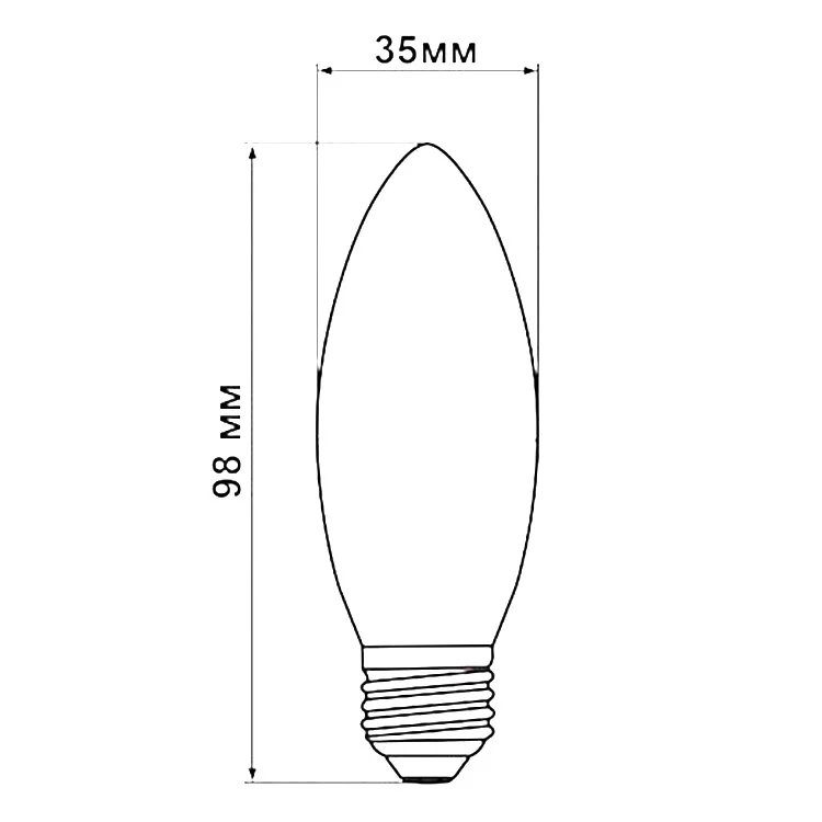 Свiтлодiодна лампа Biom FL-305 C37 4W E14 2800K (00-00001246) відгуки - зображення 5