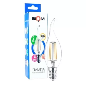 Светодиодная лампа Biom FL-315 C35 LT 4W E14 2800K (00-00012270)