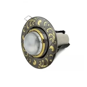 Светильник точечный под рефлекторную лампу 107A GU/G R50 графит/золото АскоУкрем