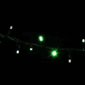 Гирлянда DELUX STRING 200LED 10м зеленая провод черный ІР44