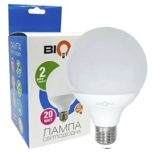 Светодиодная лампа Biom BT-591 G95 20W E27 4500К матовая (00-00023412)