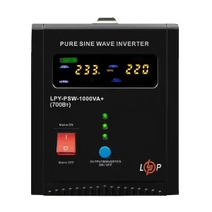 Источник бесперебойного питания LogicPower LPY-PSW-1000VA+ 700Вт 10A/20A с правильной синусоидой 12V (LP-22871)