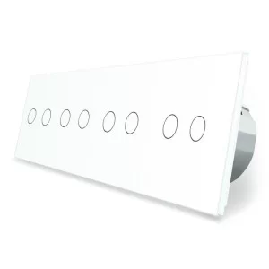 Сенсорный радиоуправляемый выключатель Livolo 8 канала (2-2-2-2) белый стекло (VL-C708R-11)