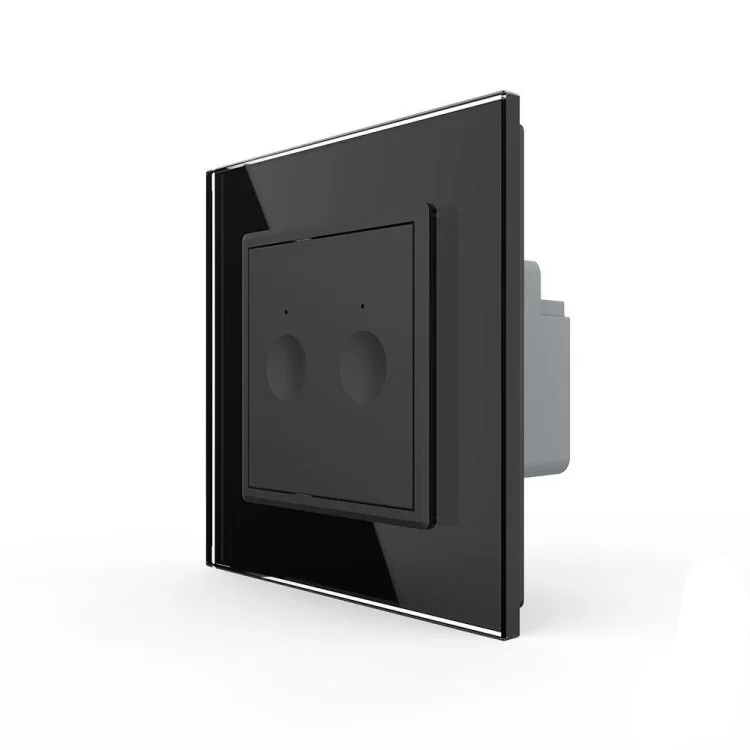Сенсорный проходной маршевый перекрестный выключатель Livolo Sense 2 канала черный (722000412)