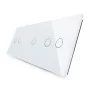 Сенсорный Wi-Fi выключатель Livolo ZigBee 5 каналов (2-1-2) белый стекло (VL-C702Z/C701Z/C702Z-11)