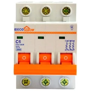 Автоматический выключатель ECO 3р 6А EcoHome