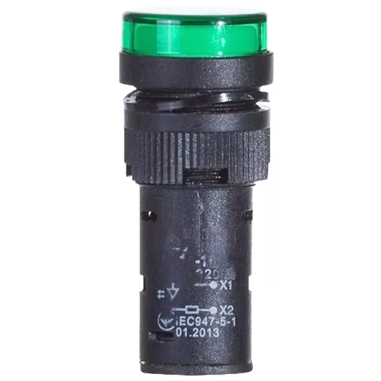 Світлосигнальна арматура AD16-16DS зелена 220V АC АскоУкрем ціна 40грн - фотографія 2