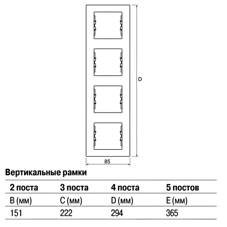 Рамка 4-а вертикальна біла SE Sedna ціна 0грн - фотографія 2