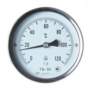 Термометр биметаллический ТБ-100-160 (0... 120)-1,5-О Стеклоприбор
