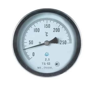 Термометр биметаллический ТБ-63-50 (0... 250)-2,5-О Стеклоприбор