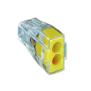 Клеммный соединитель Wago 773-102 Push Wire® в прозрачном корпусе с желтой крышкой