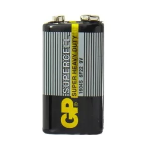 Батарейка солевая 6F22, 1604S (крона) 9В GP Supercell