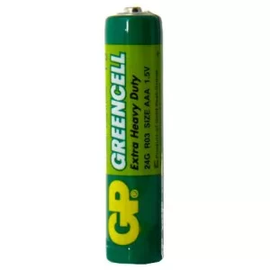 Батарейка сольова AAA, R03 1,5В Greencell GP