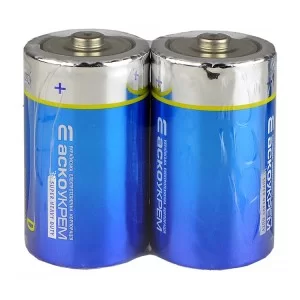 Батарейка солевая D, R20 1,5 В (спайка 2 шт) АскоУкрем