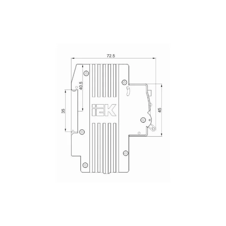 Дифференциальный автоматический выключатель IEK АД12М 2Р, С25, 30мА цена 526грн - фотография 2
