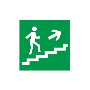 Знак «Направление к выходу по лестнице вверх» правосторонний