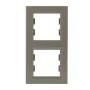 Рамка подвійна вертикальна бронза Asfora, EPH5810269
