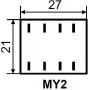 Реле электромагнитное промежуточное MY2 (AC110) АскоУкрем